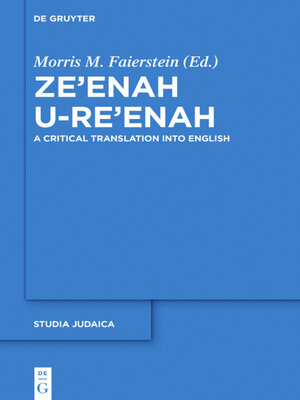 cover image of Ze'enah U-Re'enah